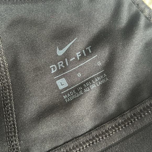 Nike Dri-Fit High Neck Racer Back Sports Bra Black - Picture 9 of 10